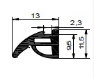 Уплотнитель для алюминиевых <span>конструкций 522020